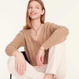 J. Crew Tan V-Neck Sweater